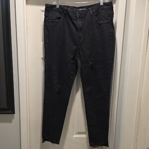 Lane Bryant Black Distressed Women's Skinny Jeans